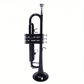 Professional Trumpet Set - High-Quality Black Nickel Plating Drop B Trumpet with Elegant Sound, Durable Construction and Easy Playability - Ideal for Students, Professionals and Music Enthusiasts