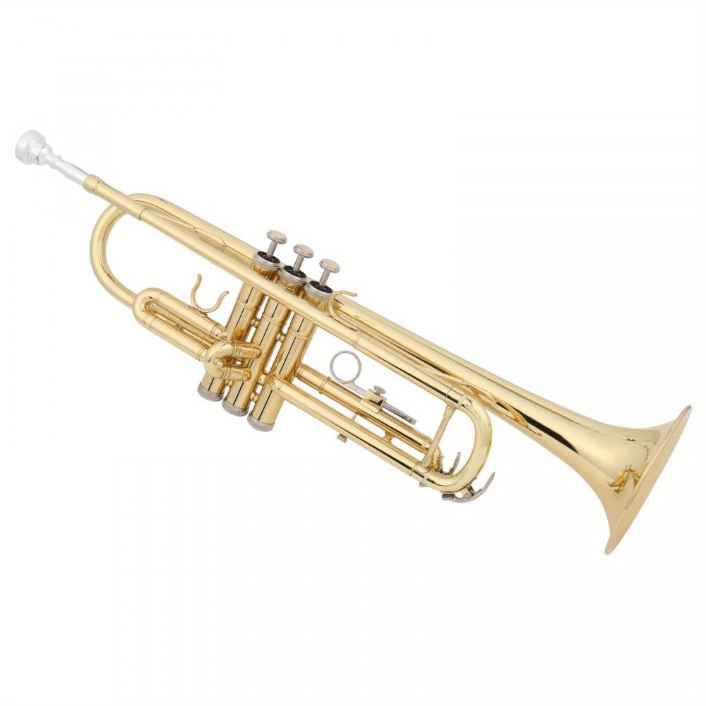 UBesGoo Beginner Gold Lacquer Brass Bb Trumpet with Care for Student School Band