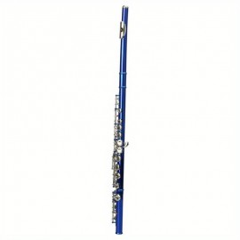 Blue 16-hole C-closed Hole White Copper Flute + Bar + Cleaning Cloth + Lubricant + Screwdriver