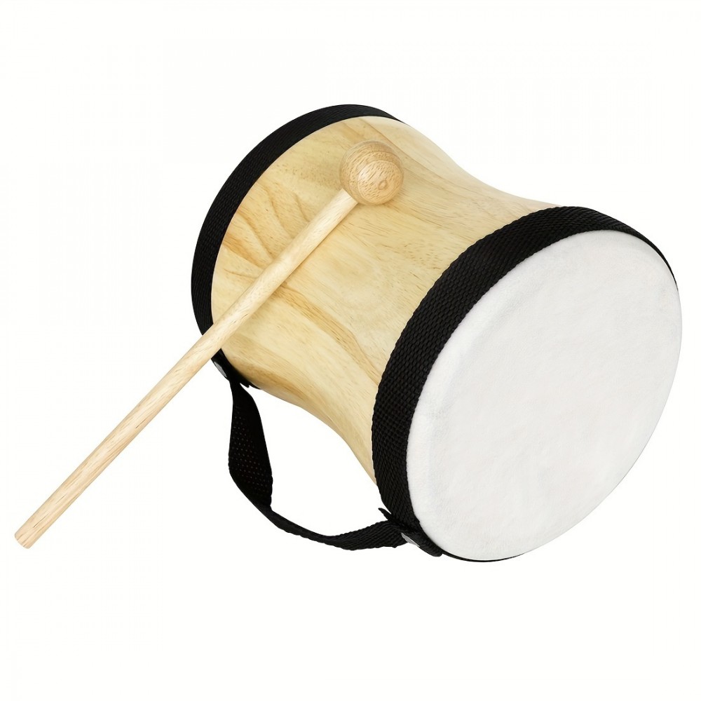 Professional Hand Drum with Sheepskin Head and Drumstick - Wooden Percussion Instrument - Includes Carry Bag - Ideal for Music Enthusiasts, Gifts, and Drumming Sessions - Suitable for Ages 14+