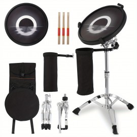 Drum pad drum stand with silent drum pads and silicone practice drum with stand