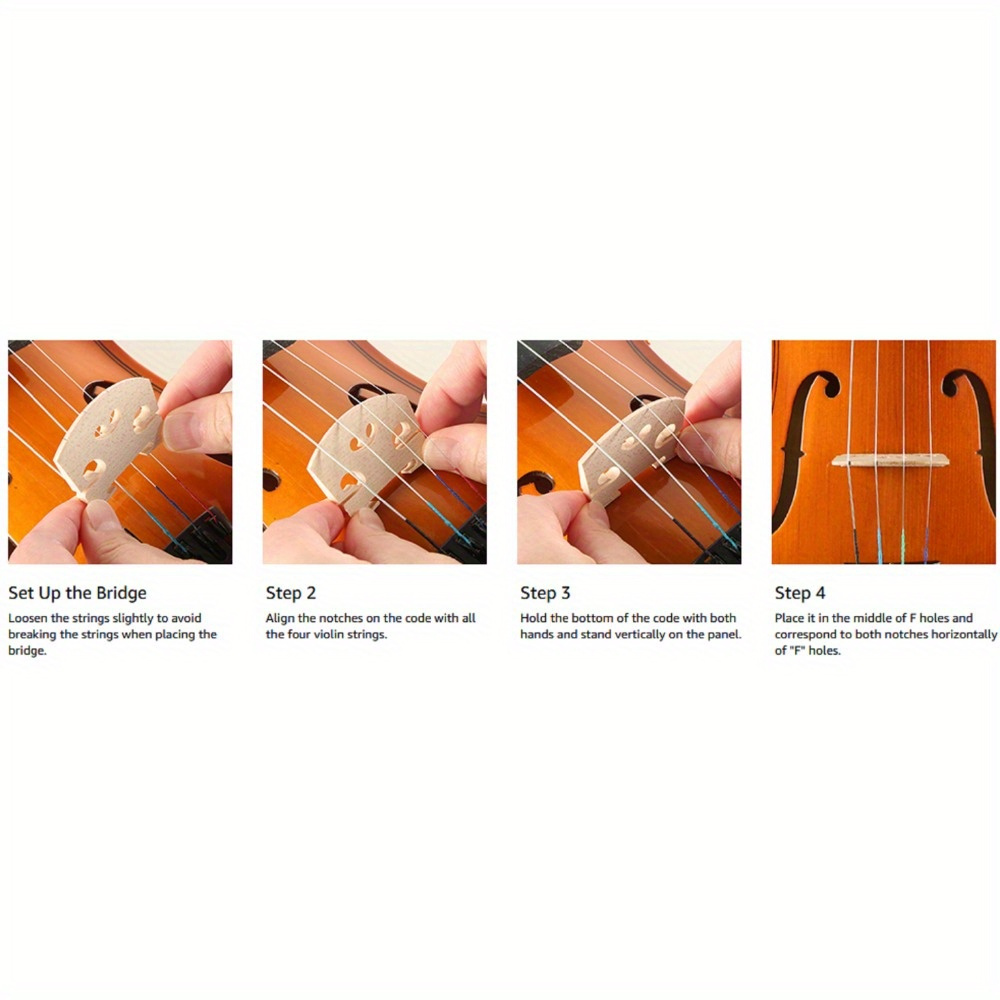 4 133 33cm gv100 natural finish solid wood violin with bow rosin chin rest and shell full size acoustic violin kit for beginners and students details 5