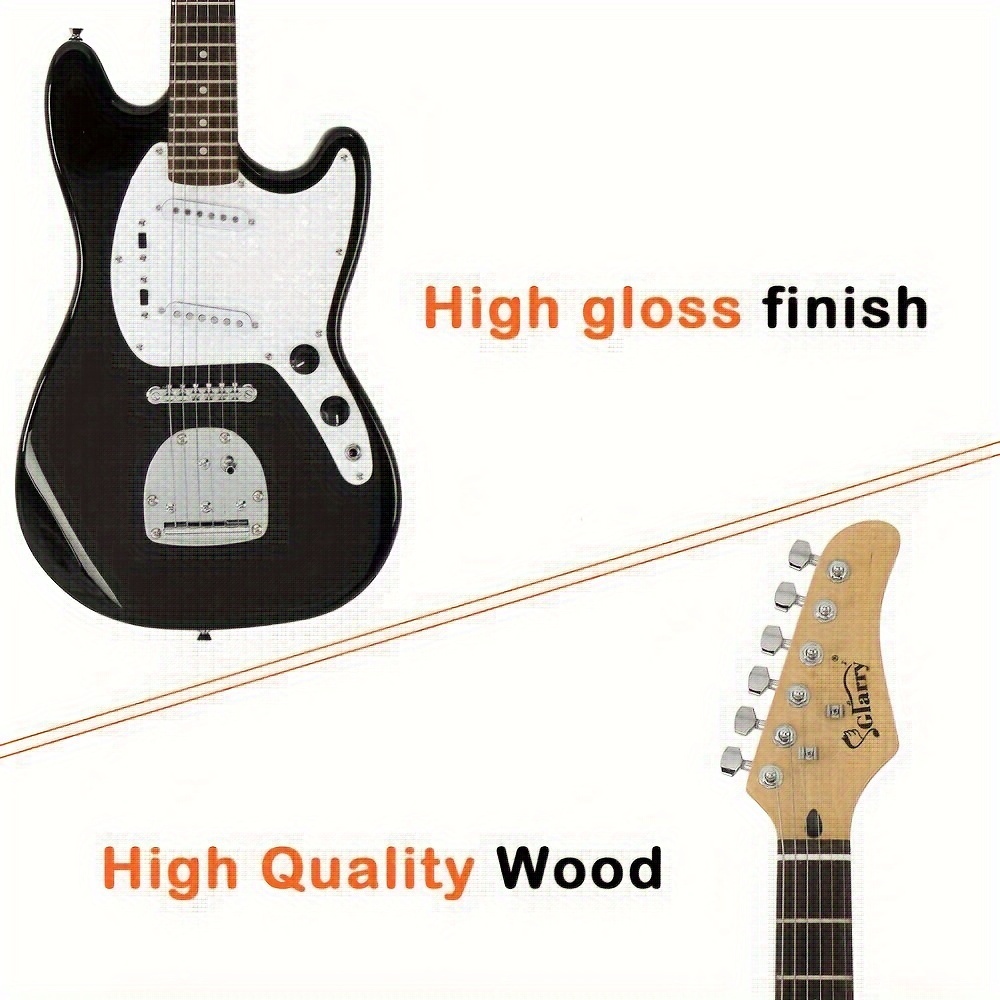   full size 6 string s s pickup gmf electric guitar with bag strap connector wrench tool black details 2