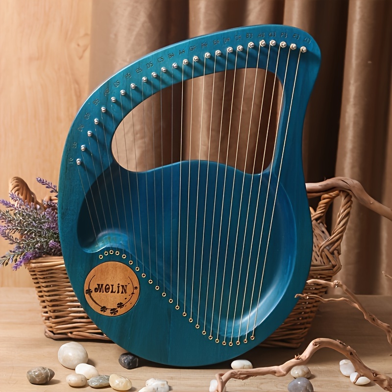 1 pc lyre 24 string beginner lyre 24 string harp lyre small portable musical instrument easy to learn details 3