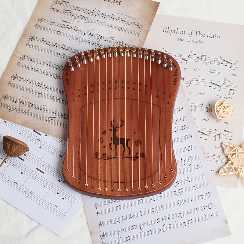 1 pc 17 string finger qin sika deer   small instrument kalinba creative   qin details 3