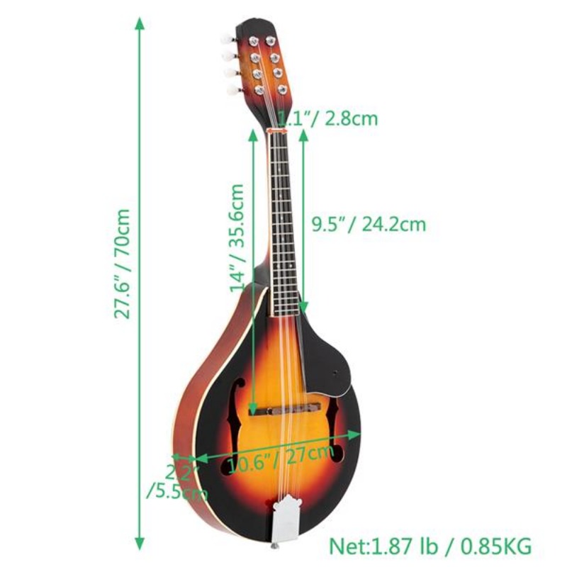 a style elegant mandolin with guard board sunset details 3