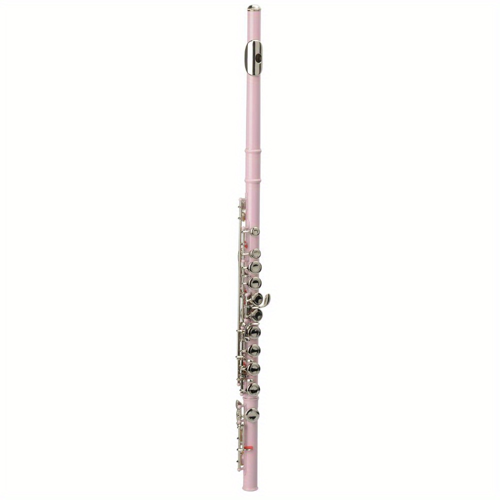   cupronickel c 16 closed holes concert band flute for student pink details 0