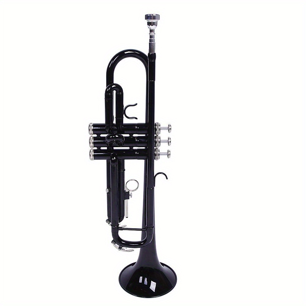 black nickel plating drop b trumpet with high musical instrument capabilities and sound glove set in an elegant box details 2