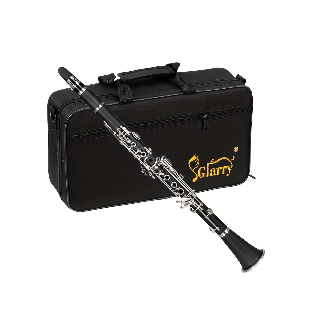 17 keys flat b black clarinet with two mouthpieces connector for beginner student details 0