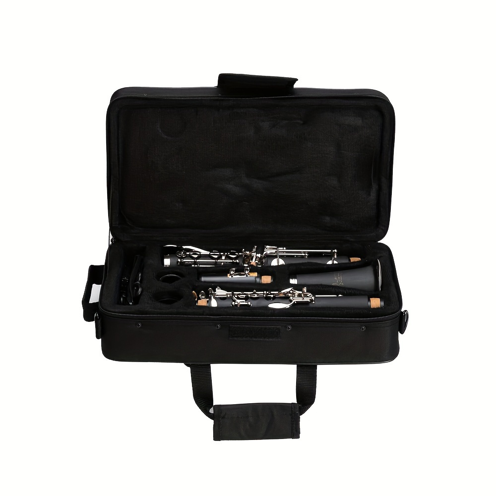 17 keys flat b black clarinet with two mouthpieces connector for beginner student details 5