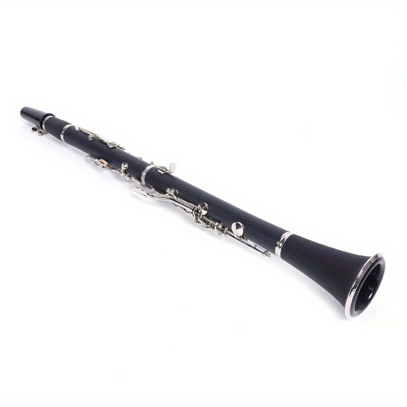 black 17 key b flat clarinet nickel plated key box cleaning cloth lubricant screwdriver details 3