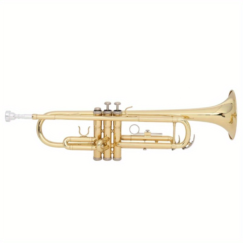   beginner   brass bb trumpet with care for student school band details 4