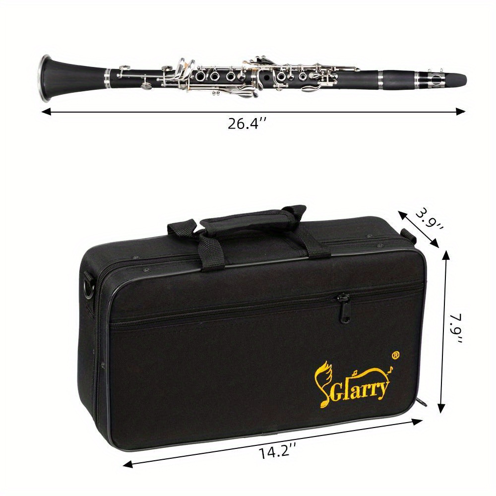 17 key beginner clarinet black with 2 mouthpieces connector for students details 2