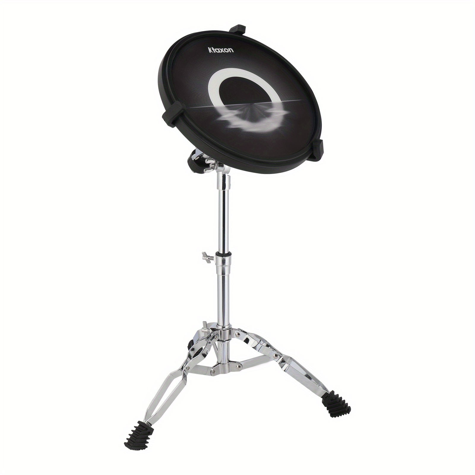 12in round silicone black practice drum with stand details 15