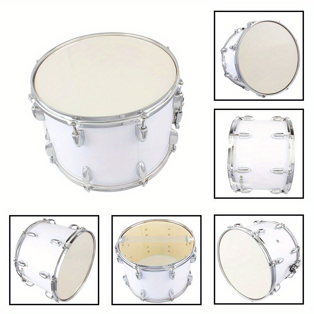 marching drum set with drumsticks key strap percussion instrument for school band adjustable shoulder strap included details 4