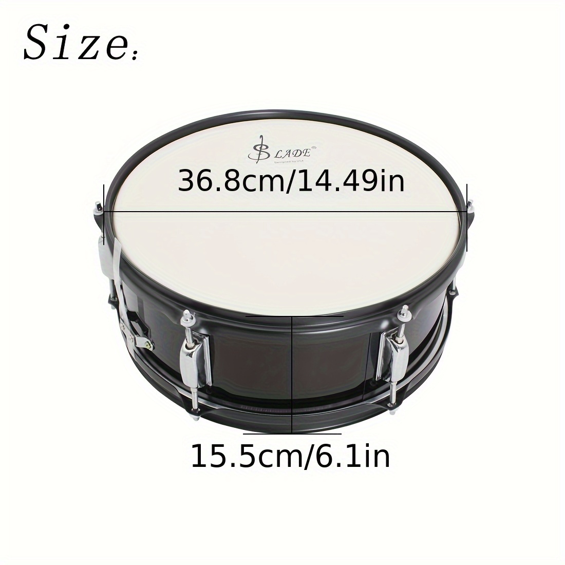   14 inch snare drum set stainless steel marching drum with angelic voice heavenly sound powerful tone 14 49 inch drum width details 1