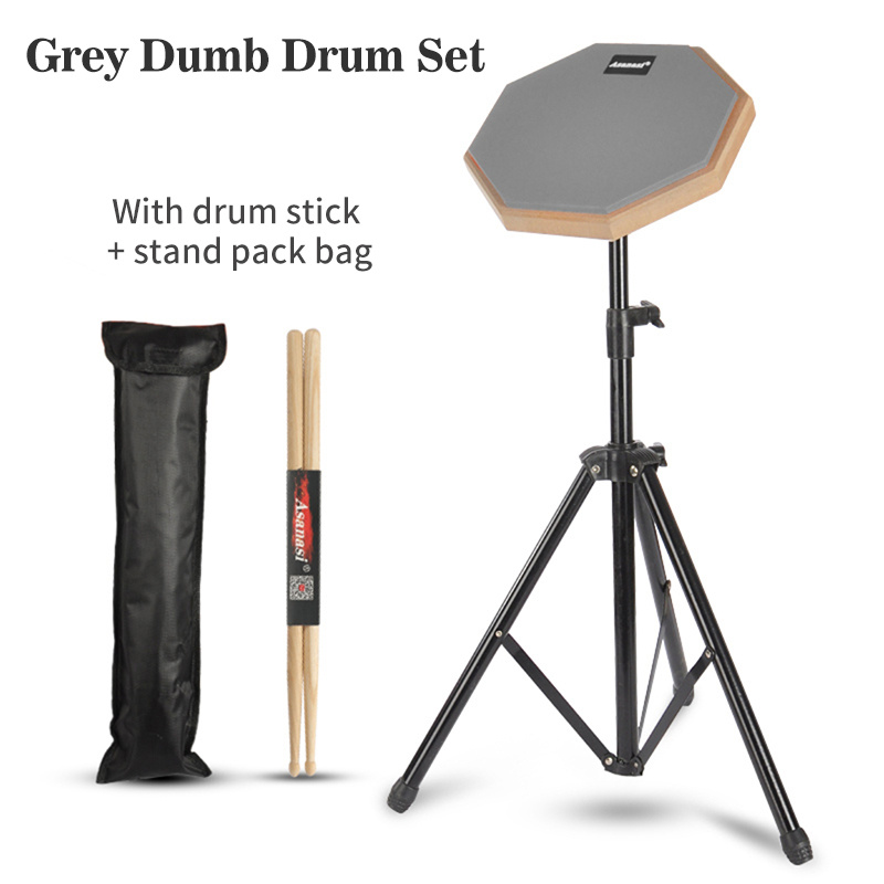 premium 8 inch rubber wooden dumb drum practice set with bold bracket improve your drumming skills with enhanced grip and durability details 10