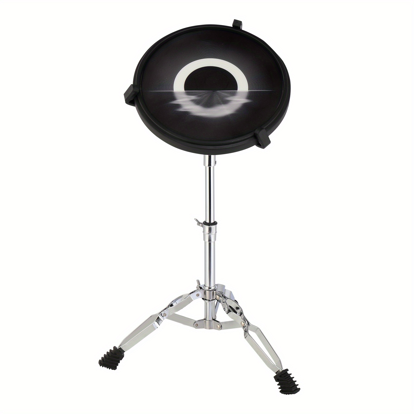 12in round silicone black practice drum with stand details 6