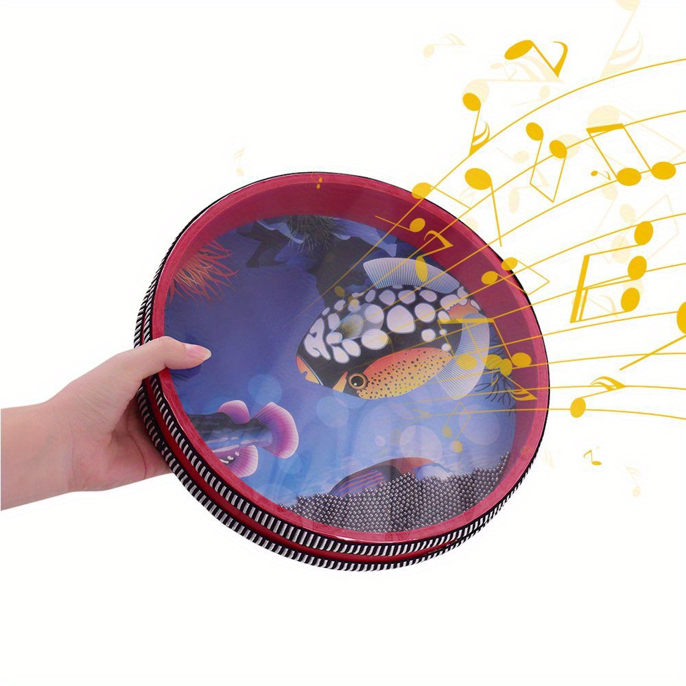 sound drum percussion wave bead ocean hand drum with hardwood sea drum musical instrument percussion 253mm 9 96inch diameter for party details 3