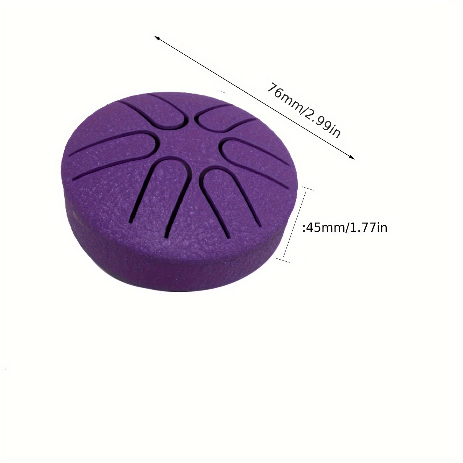 steel tongue drum ethereal drum 3 inch 6 notes steel tambourine percussion instrument portable mini hand disk with drumsticks music book note stickers for camping meditation or yoga details 4