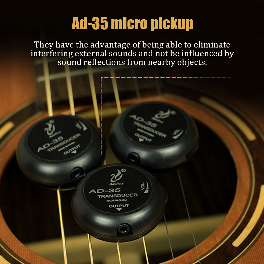   ad 35 mini sound pick up   amplifier   stick   pickup for acoustic guitar ukulele violin cello banjo details 3