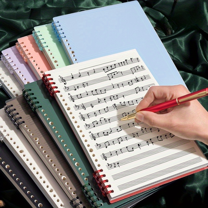 60 sheet 120 page b5 loose leaf removable staff notebook exercise book music notation book music note book details 3