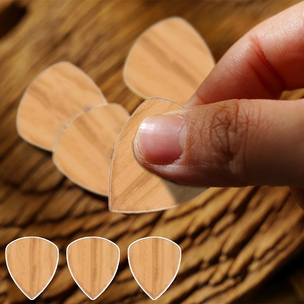 wooden guitar   with stand 5pcs   picks guitar pick holder box musician engraved wooden plectrum case acoustic guitar box for electric bass guitar ukulele lover details 6